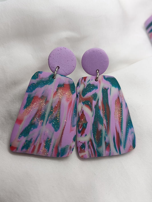 Pendientes Alegría rectangular