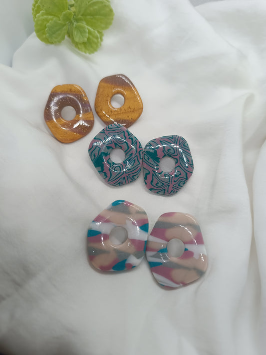 Pendientes Donuts maxi, estampados
