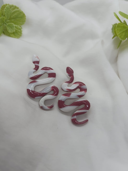 Pendientes Serpientes rojizas
