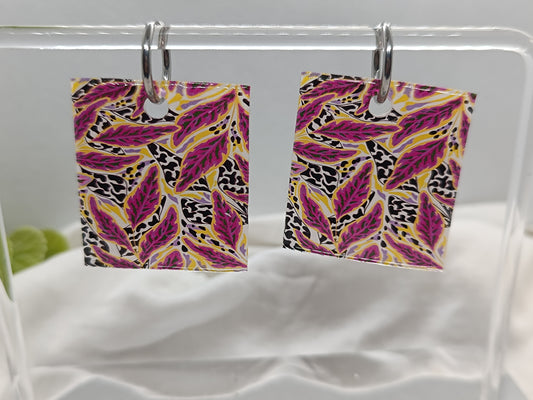 Acrílico estampado hojas