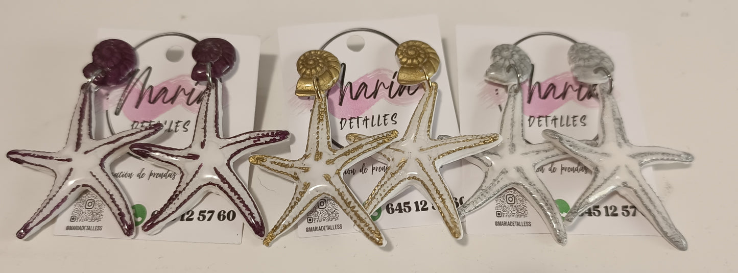 Pendientes Estrella de mar