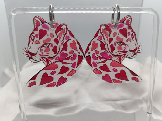 Acrílico leopardo corazones