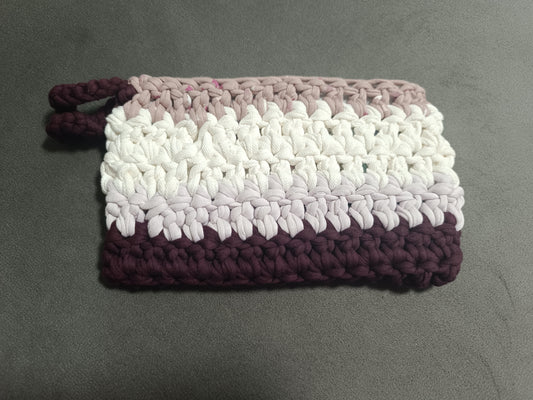 Bolso cartera Lulú blanco-rosa